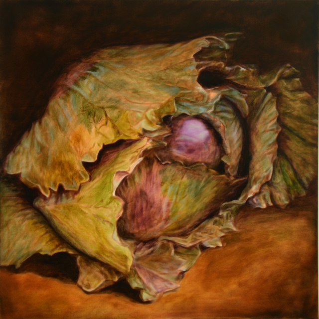 Painting of a cabbage.
