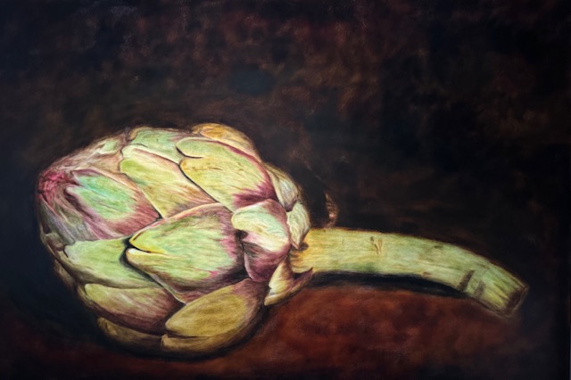 A painting of an artichoke.